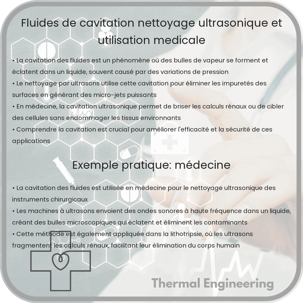 Fluides de Cavitation | Nettoyage Ultrasonique et Utilisation Médicale