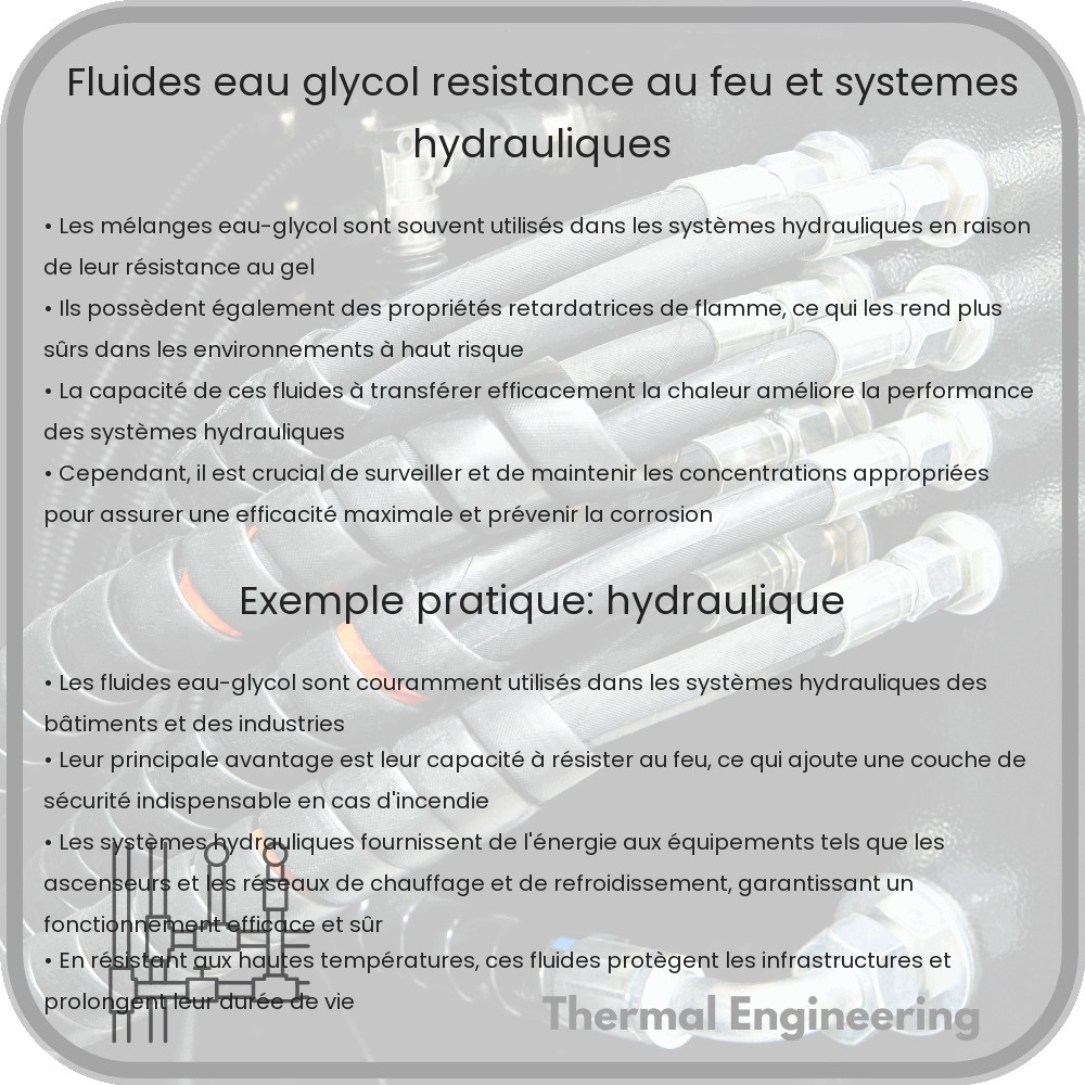 Fluides Eau-Glycol : Résistance au Feu et Systèmes Hydrauliques