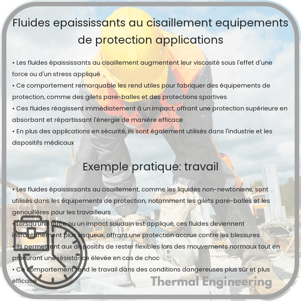 Fluides Épaississants au Cisaillement | Équipements de Protection & Applications