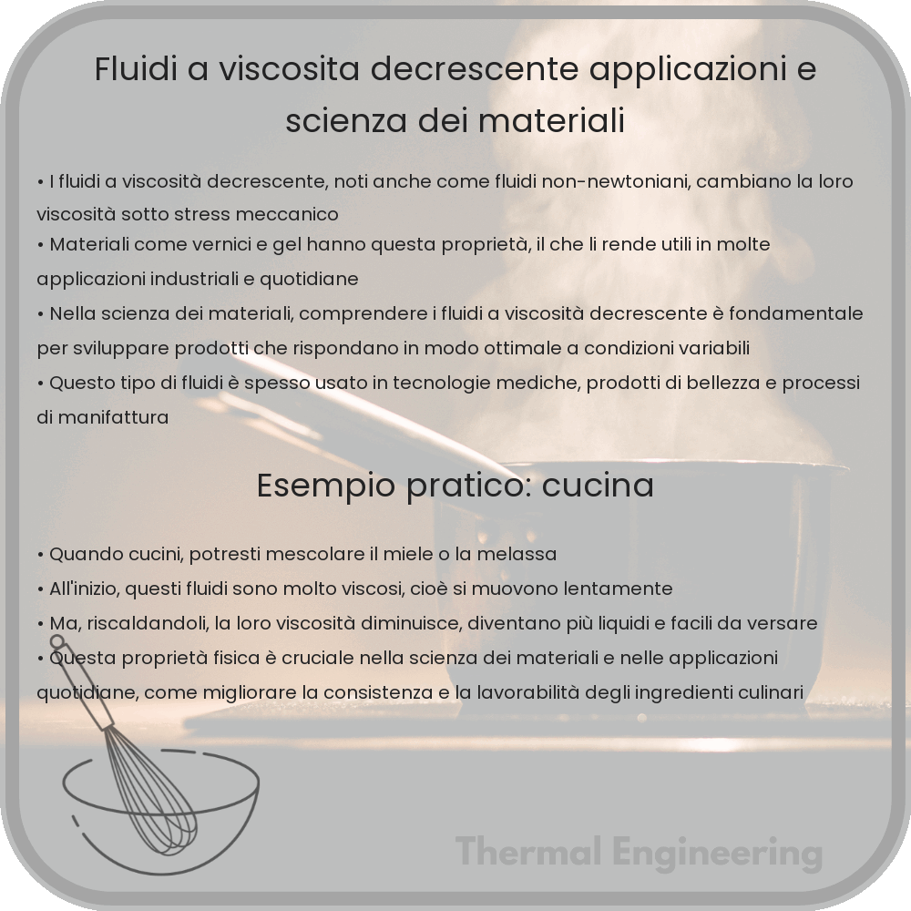 Fluidi a Viscosità Decrescente | Applicazioni e Scienza dei Materiali