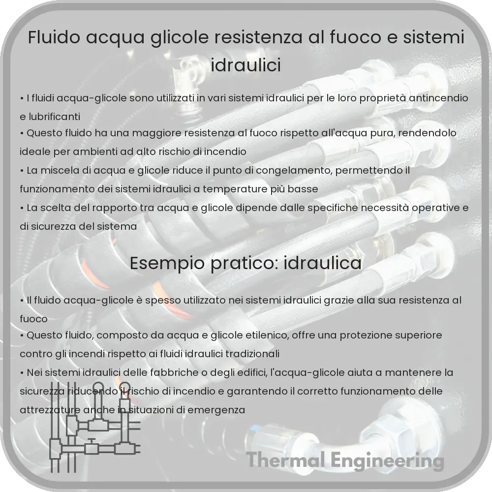 Fluido Acqua-Glicole | Resistenza al Fuoco e Sistemi Idraulici