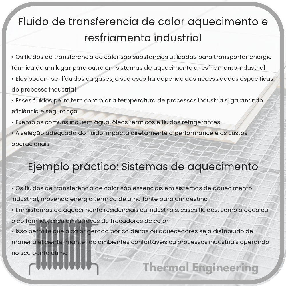 Fluido de Transferência de Calor | Aquecimento e Resfriamento Industrial