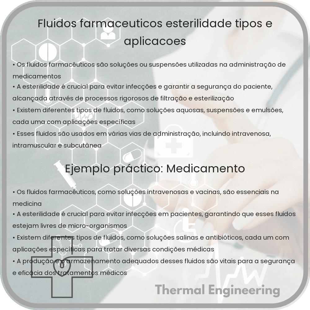 Fluidos Farmacêuticos | Esterilidade, Tipos e Aplicações