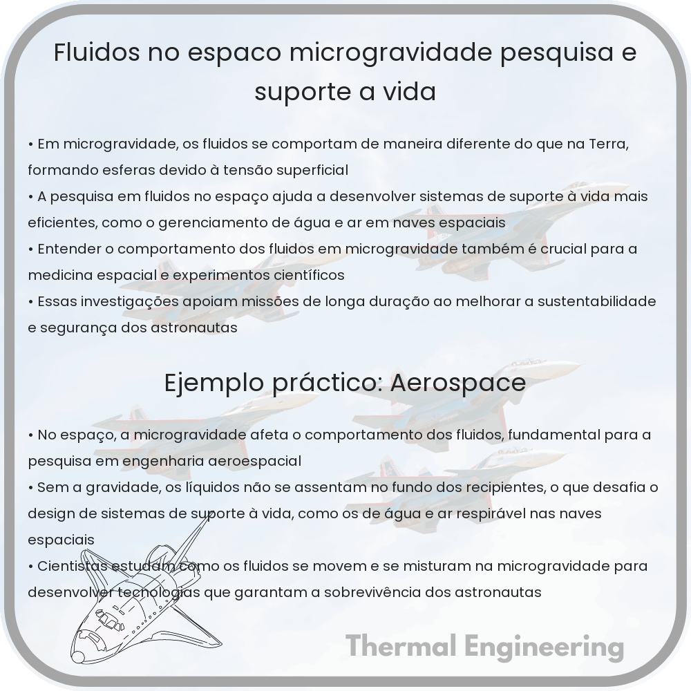 Fluidos no Espaço | Microgravidade, Pesquisa e Suporte à Vida