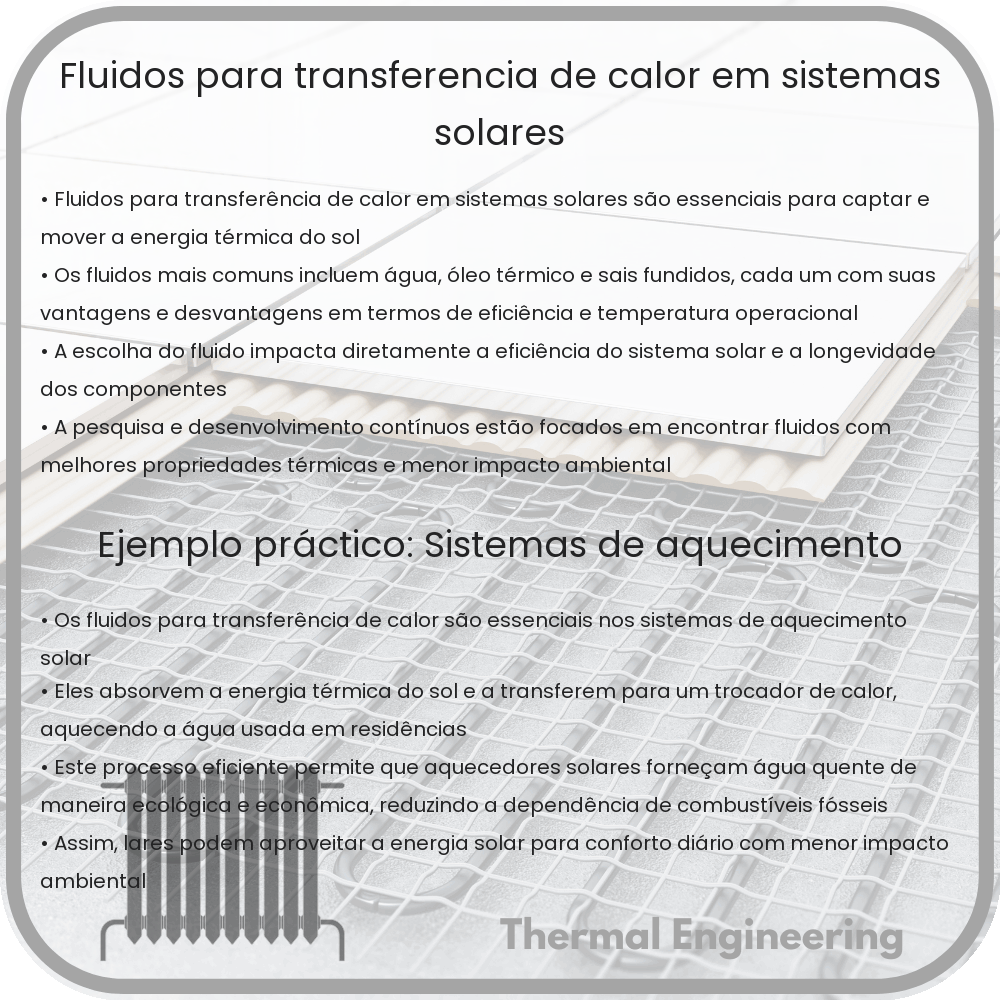 Fluidos para Transferência de Calor em Sistemas Solares