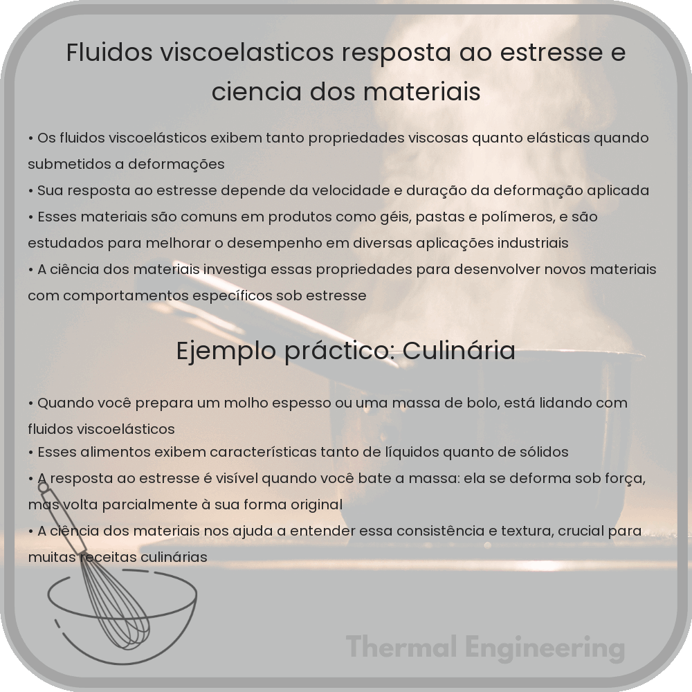Fluidos Viscoelásticos | Resposta ao Estresse e Ciência dos Materiais