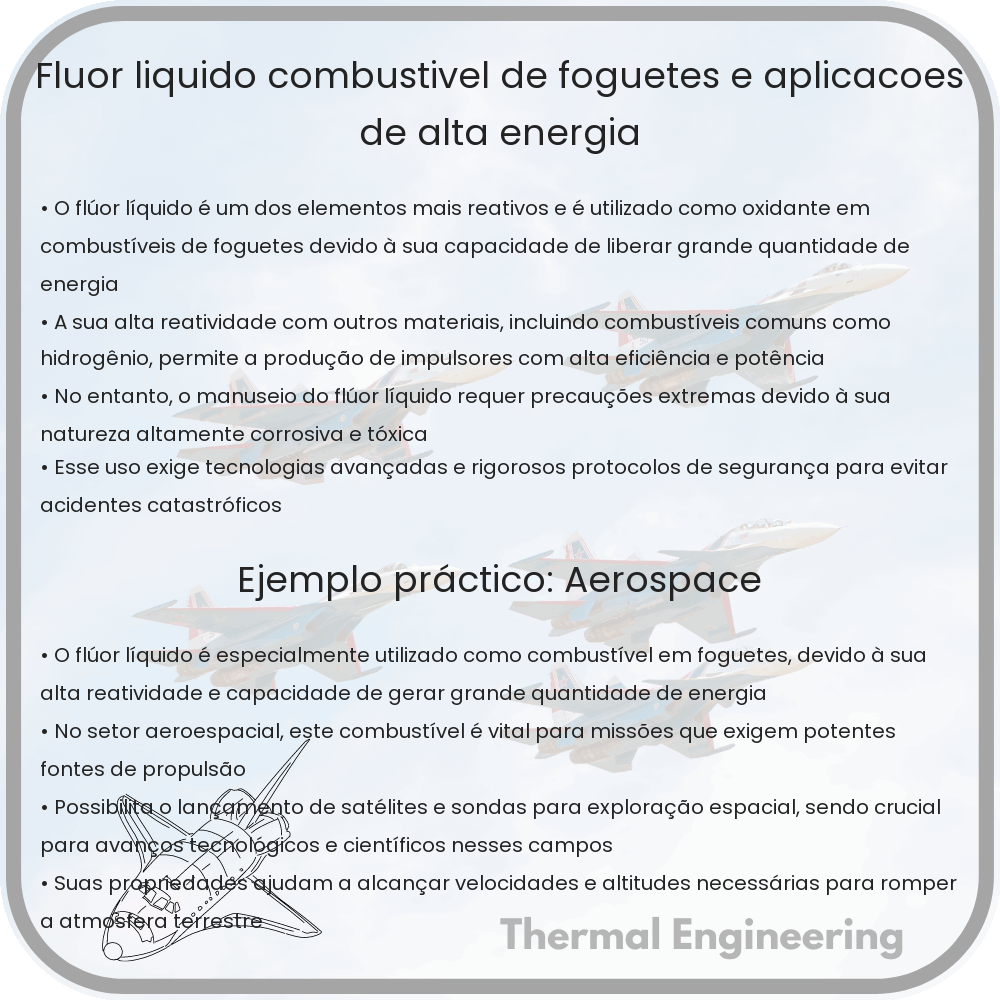 Flúor Líquido | Combustível de Foguetes e Aplicações de Alta Energia