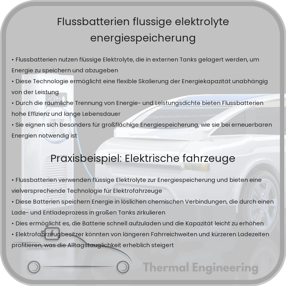 Flussbatterien: Flüssige Elektrolyte & Energiespeicherung