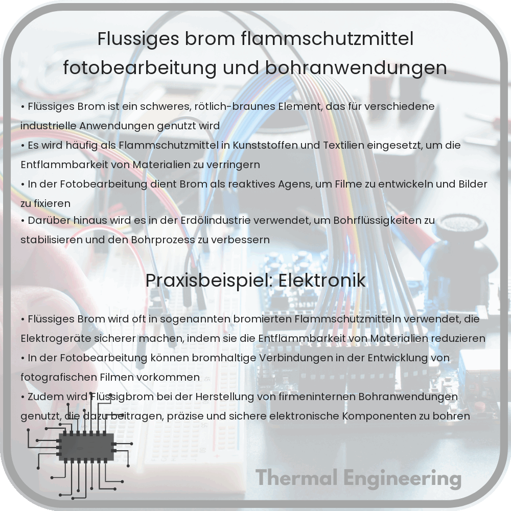 Flüssiges Brom | Flammschutzmittel, Fotobearbeitung und Bohranwendungen
