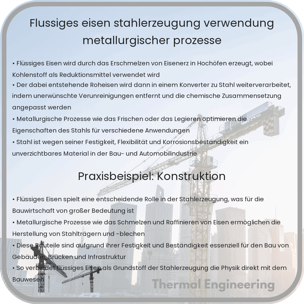 Flüssiges Eisen | Stahlerzeugung, Verwendung metallurgischer Prozesse