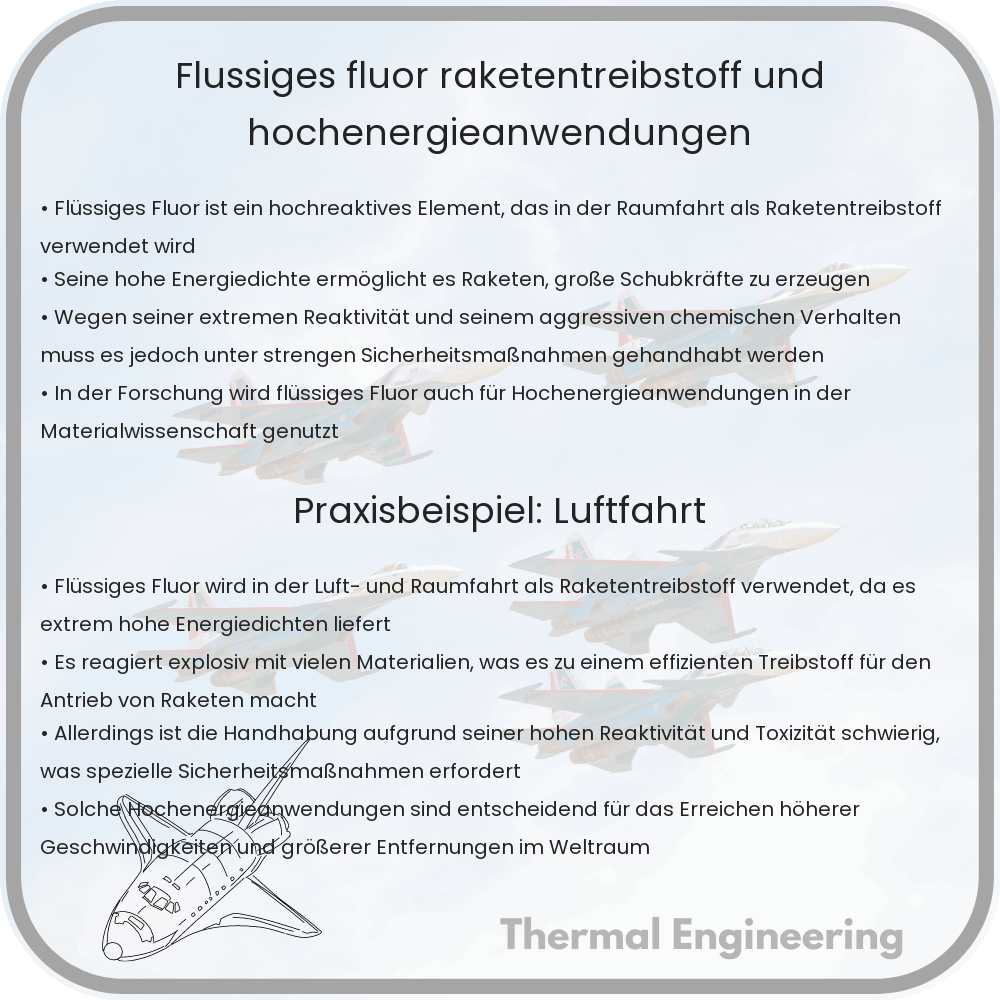 Flüssiges Fluor: Raketentreibstoff und Hochenergieanwendungen