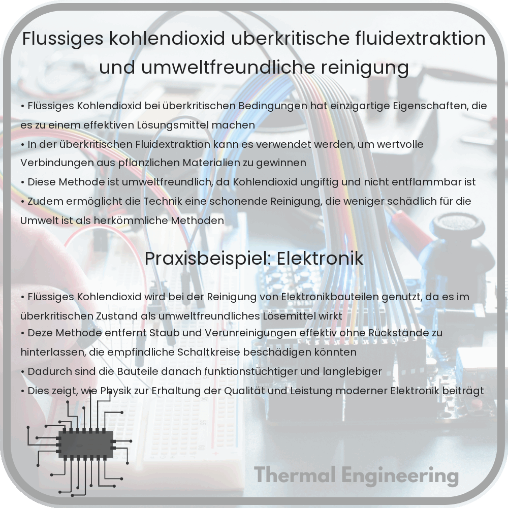 Flüssiges Kohlendioxid: Überkritische Fluidextraktion und umweltfreundliche Reinigung