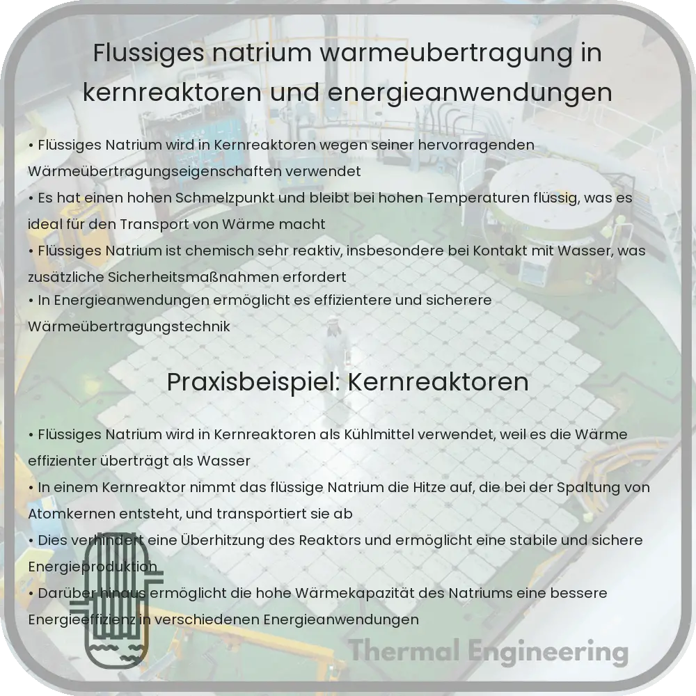 Flüssiges Natrium: Wärmeübertragung in Kernreaktoren und Energieanwendungen