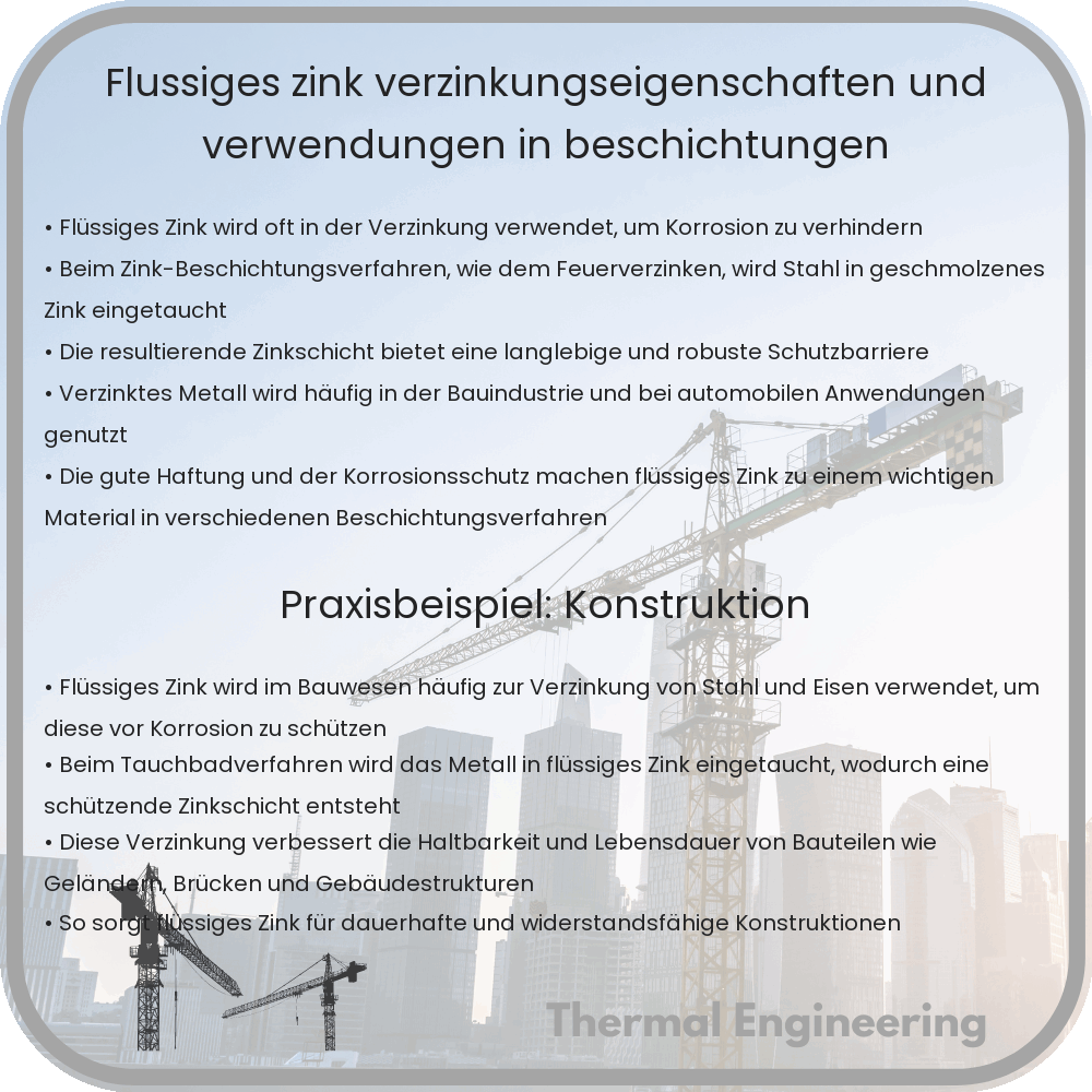 Flüssiges Zink | Verzinkungseigenschaften und Verwendungen in Beschichtungen