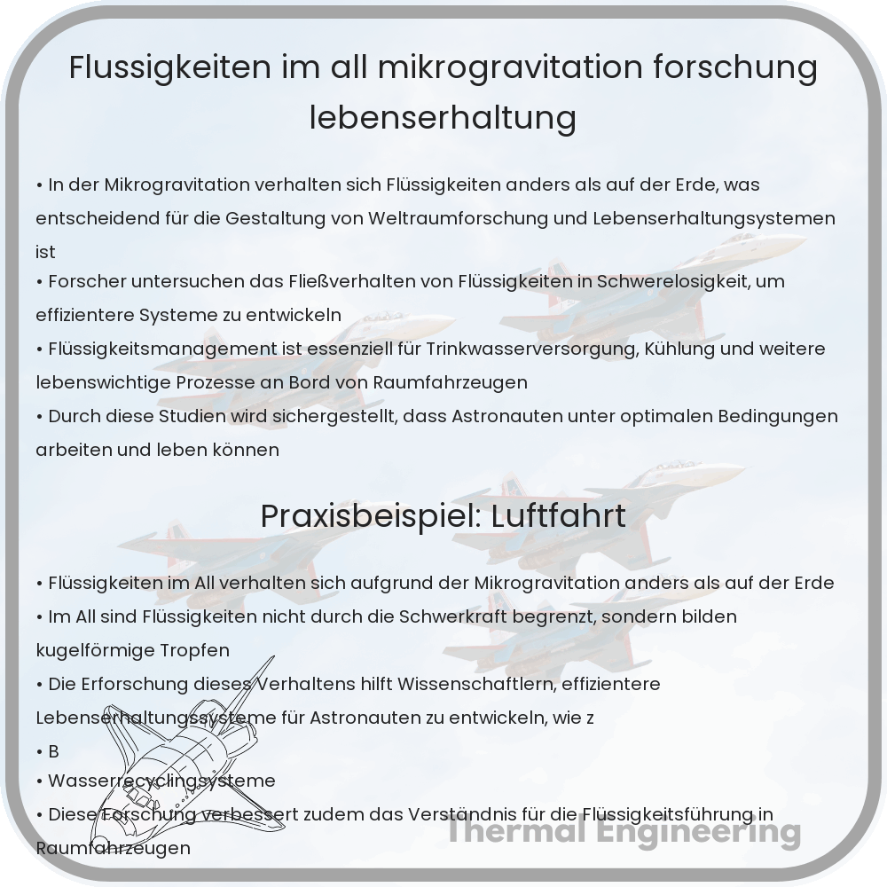 Flüssigkeiten im All | Mikrogravitation, Forschung & Lebenserhaltung