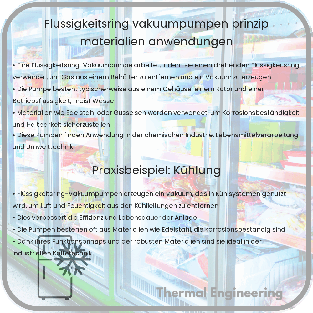 Flüssigkeitsring-Vakuumpumpen | Prinzip, Materialien, Anwendungen
