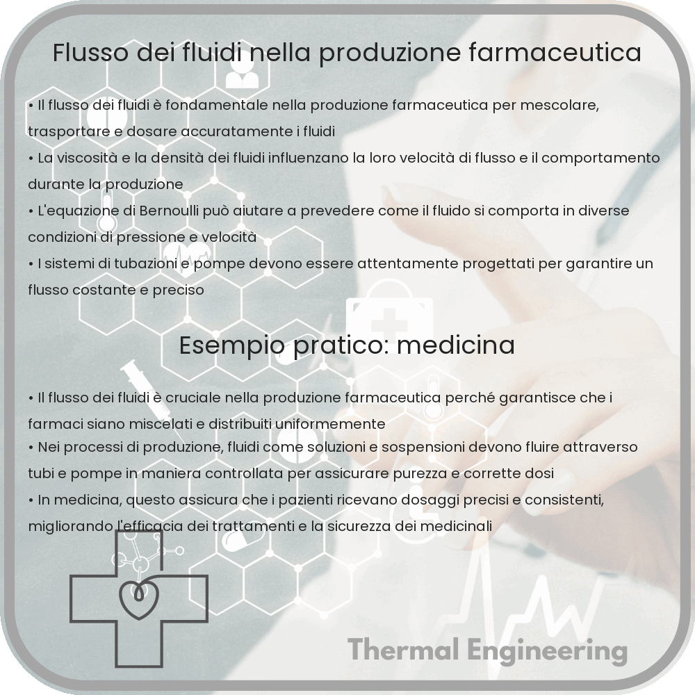 Flusso dei fluidi nella produzione farmaceutica