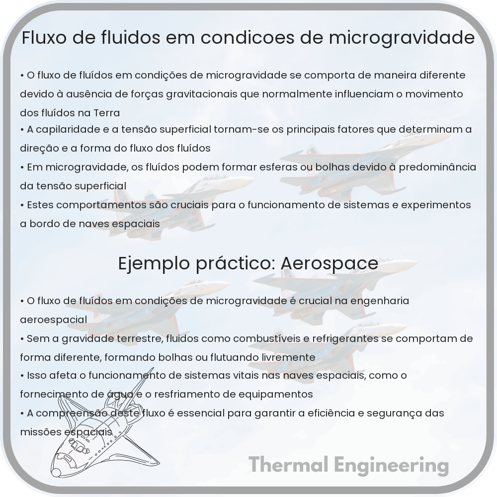 Fluxo de Fluídos em Condições de Microgravidade
