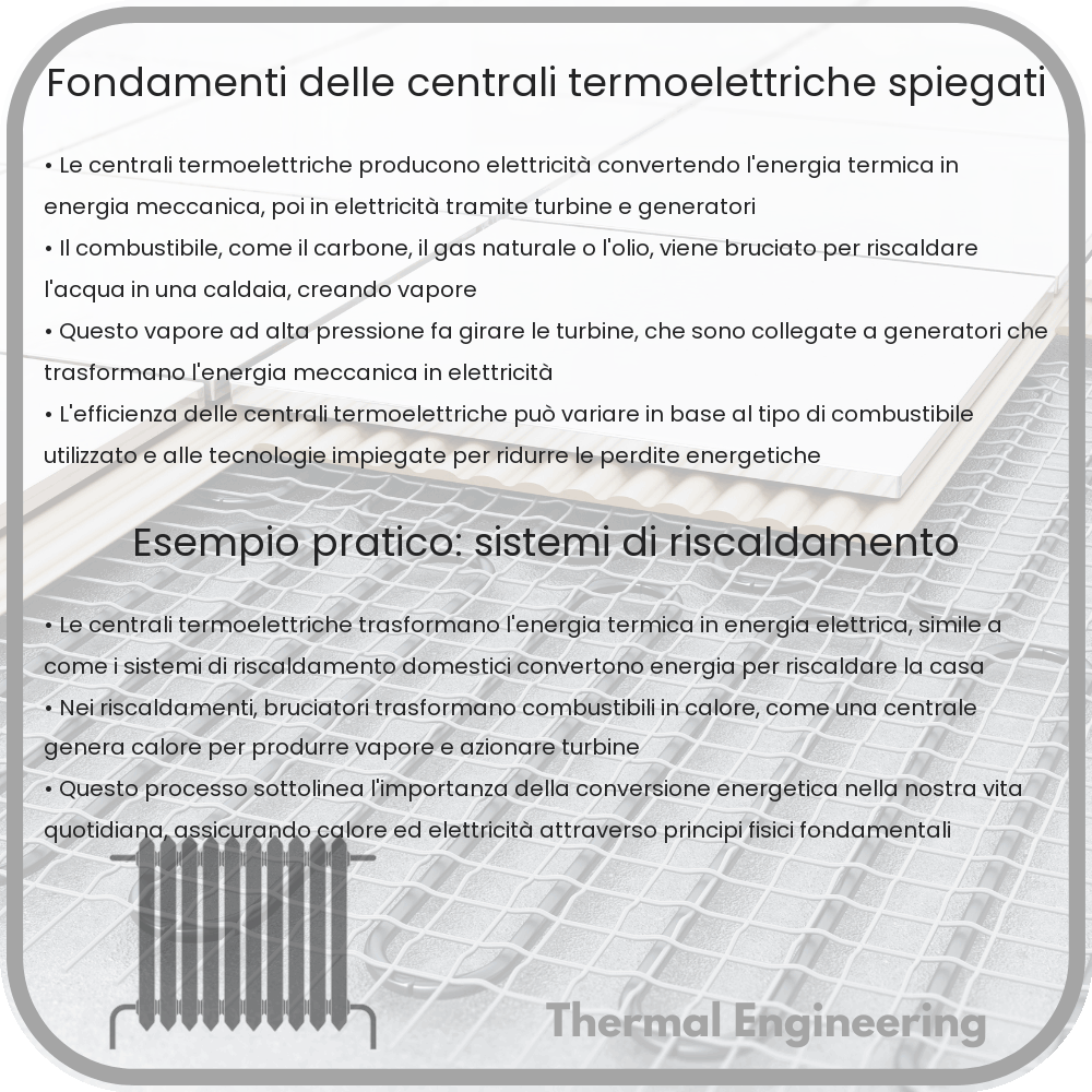 Fondamenti delle Centrali Termoelettriche Spiegati