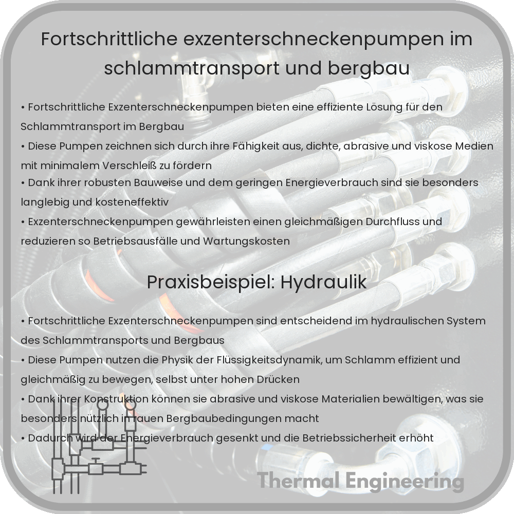 Fortschrittliche Exzenterschneckenpumpen im Schlammtransport und Bergbau