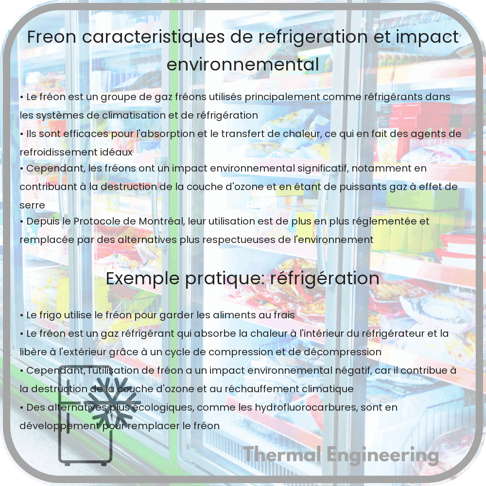 Freon : Caractéristiques de Réfrigération et Impact Environnemental