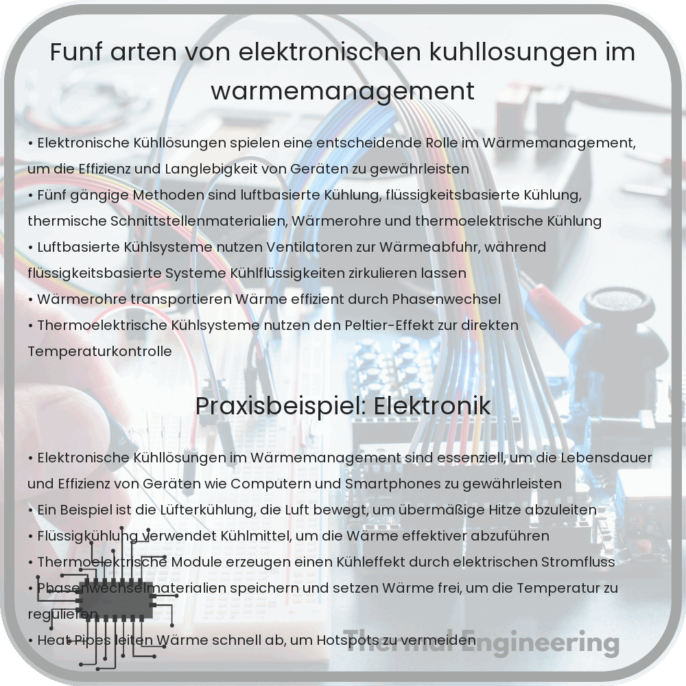 Fünf Arten von elektronischen Kühllösungen im Wärmemanagement