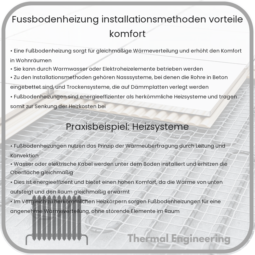 Fußbodenheizung | Installationsmethoden, Vorteile, Komfort