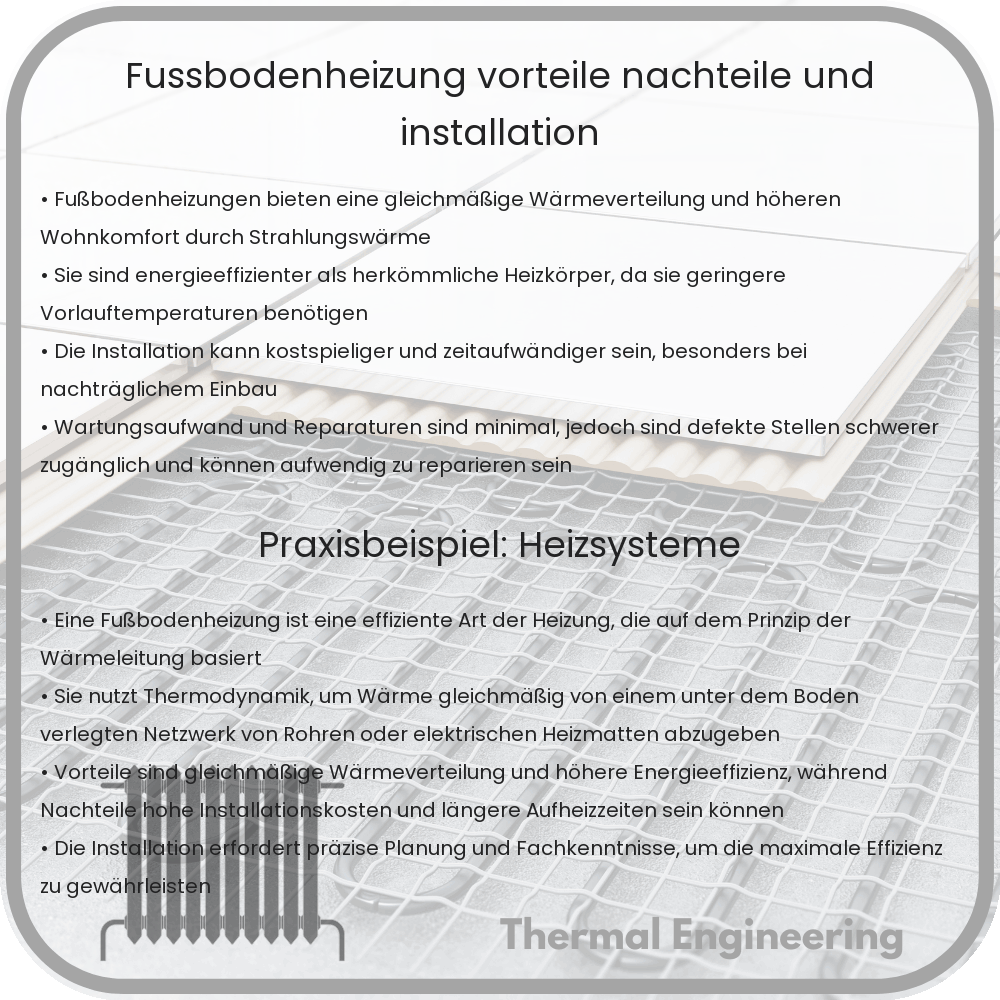 Fußbodenheizung: Vorteile, Nachteile und Installation