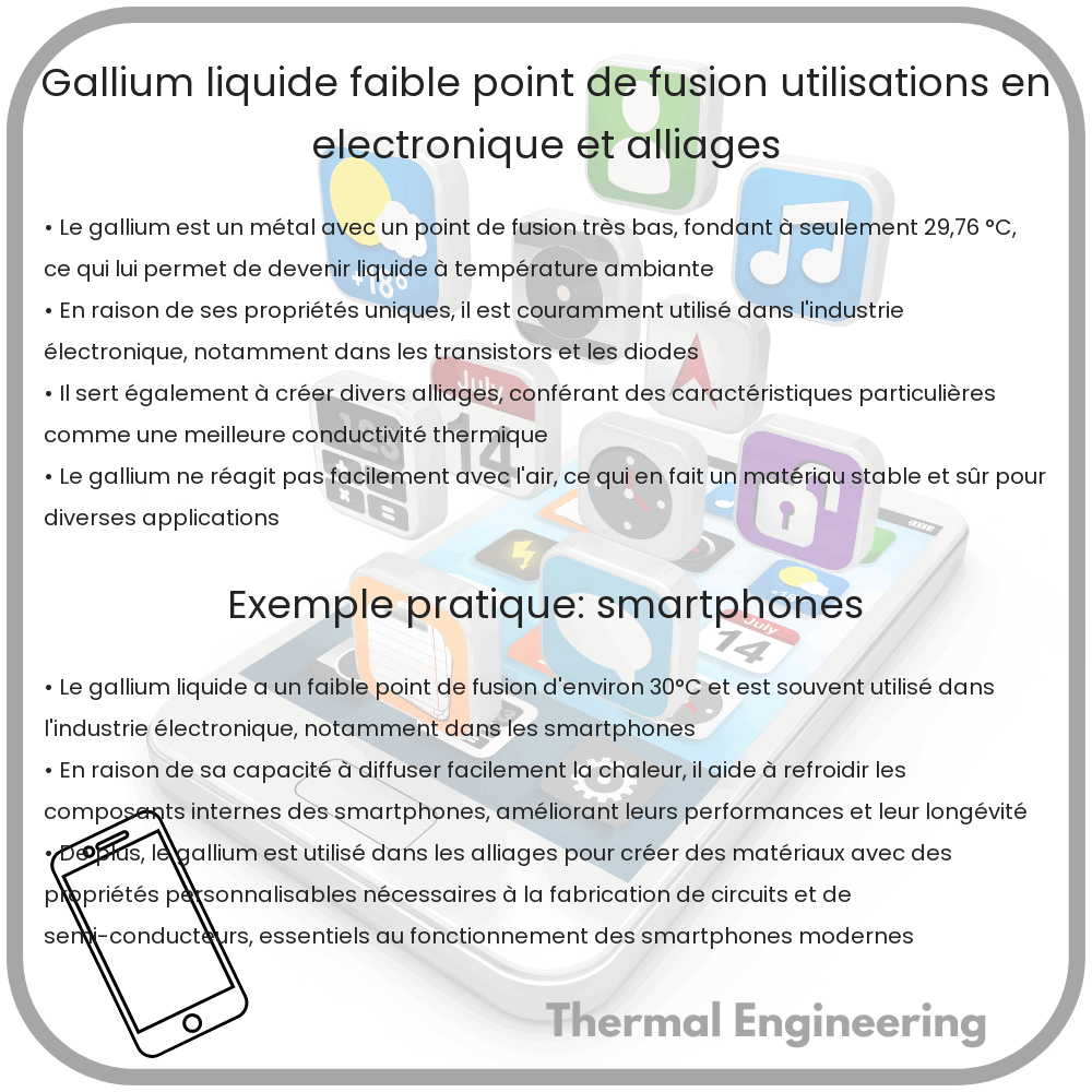 Gallium Liquide | Faible Point de Fusion, Utilisations en Électronique et Alliages