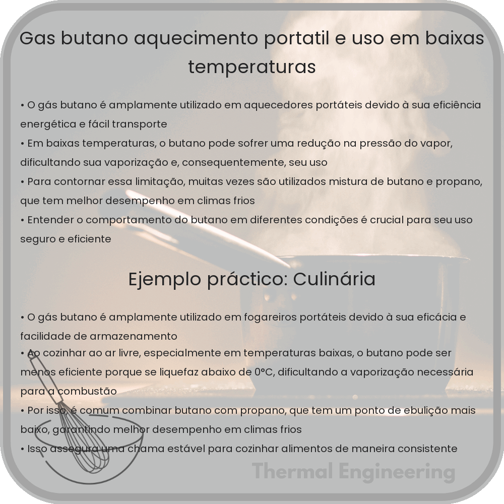 Gás Butano | Aquecimento Portátil e Uso em Baixas Temperaturas