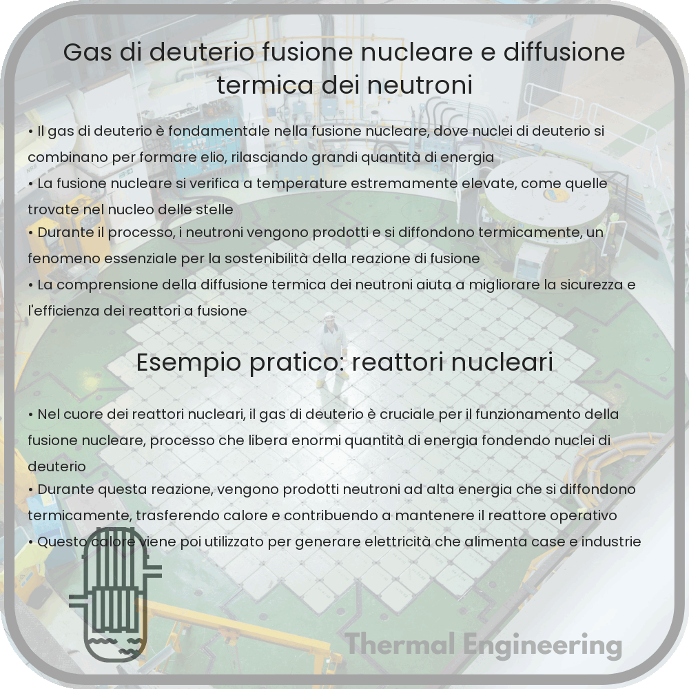 Gas di Deuterio | Fusione Nucleare e Diffusione Termica dei Neutroni