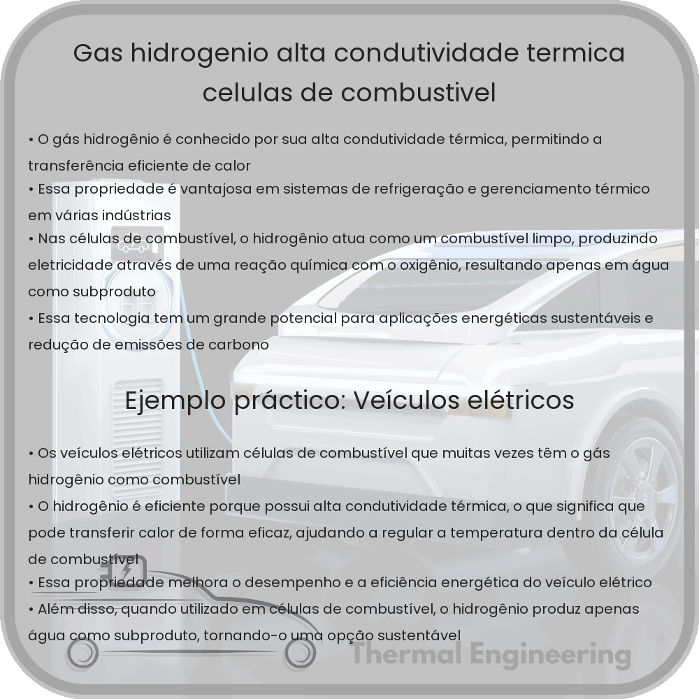 Gás Hidrogênio | Alta Condutividade Térmica & Células de Combustível