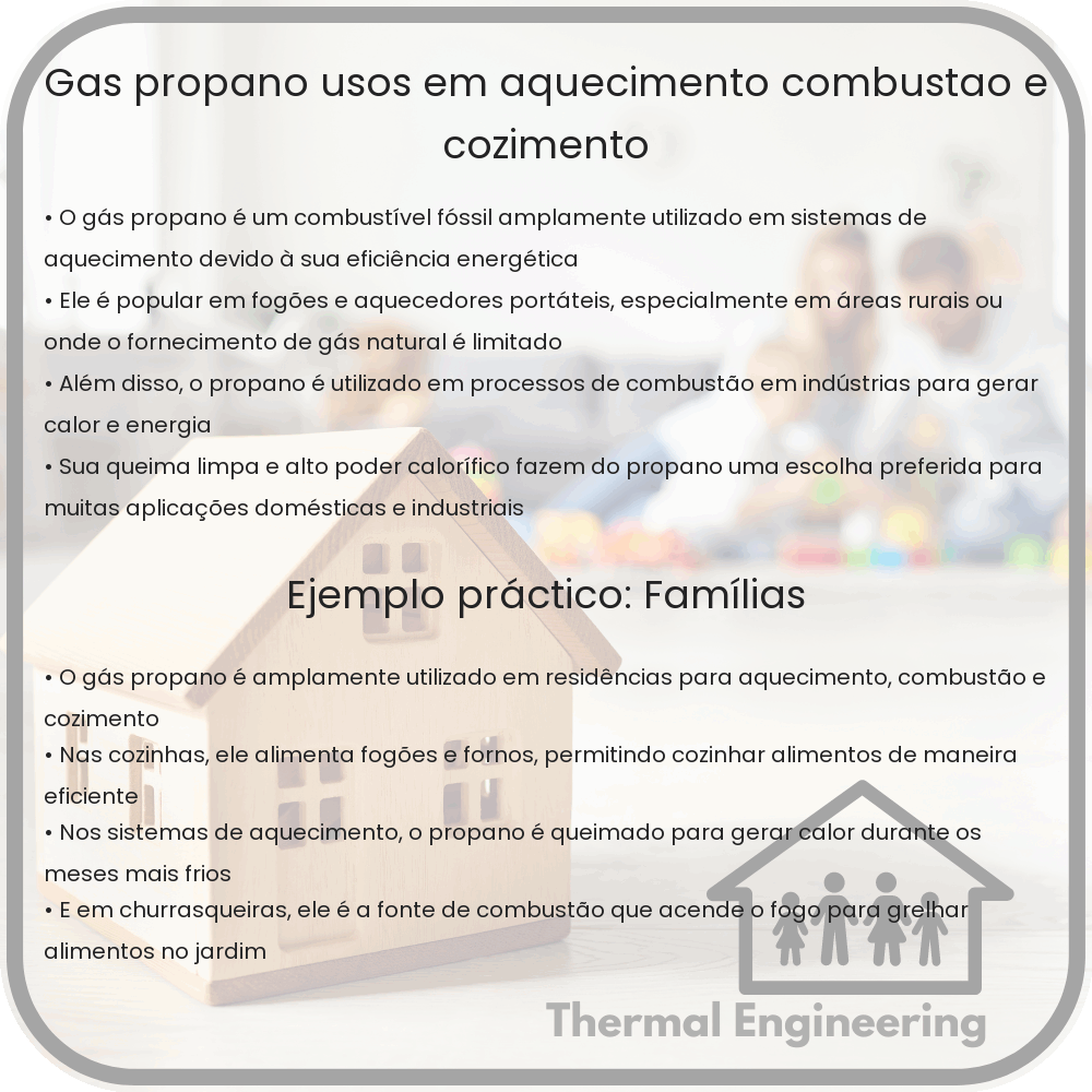 Gás Propano | Usos em Aquecimento, Combustão e Cozimento