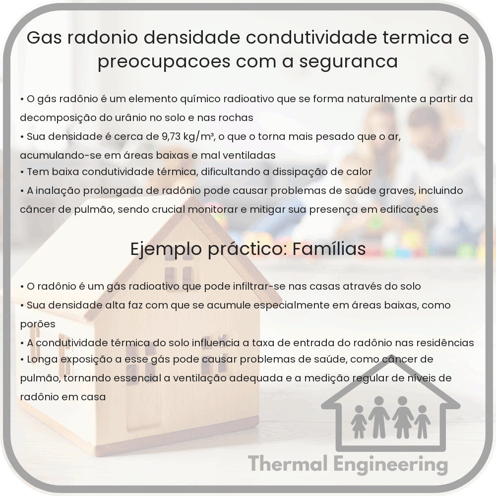 Gás Radônio | Densidade, Condutividade Térmica e Preocupações com a Segurança