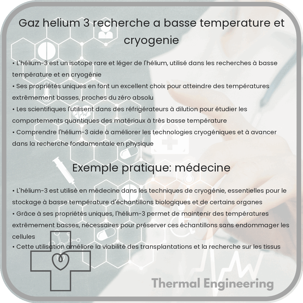 Gaz Hélium-3 | Recherche à Basse Température et Cryogénie