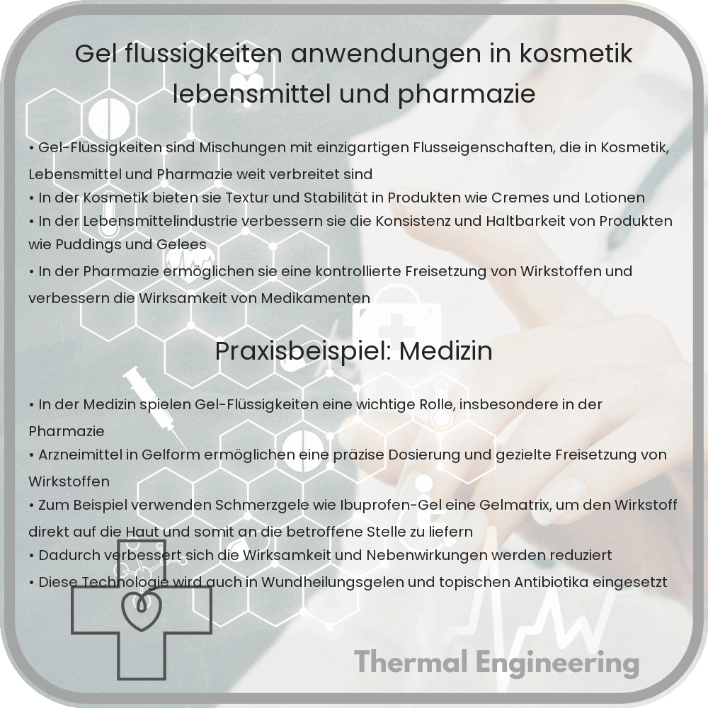 Gel-Flüssigkeiten: Anwendungen in Kosmetik, Lebensmittel und Pharmazie