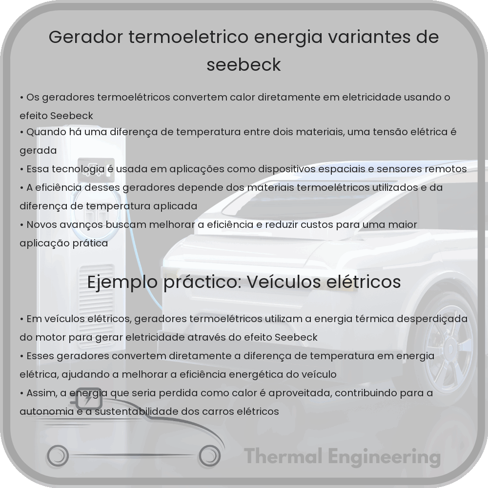 Gerador Termoelétrico | Energia & Variantes de Seebeck