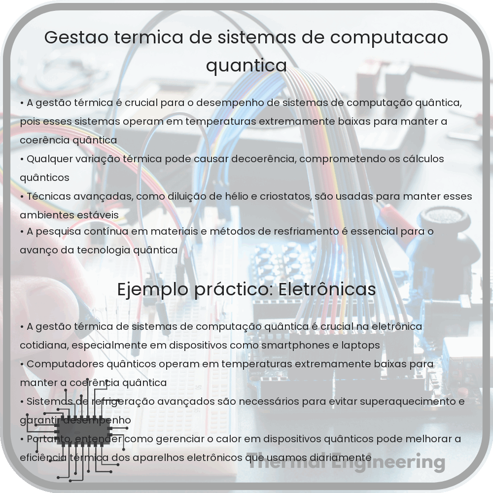 Gestão Térmica de Sistemas de Computação Quântica