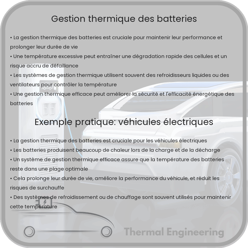 Gestion thermique des batteries