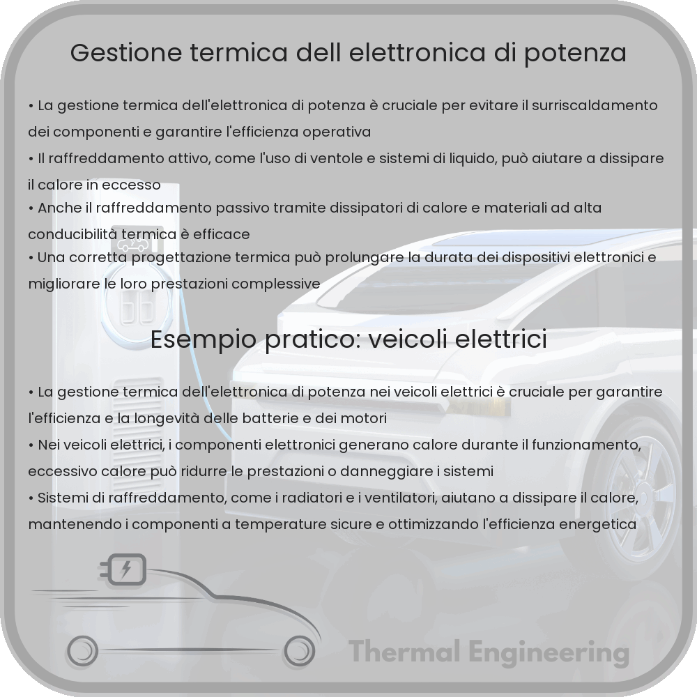 Gestione termica dell'elettronica di potenza