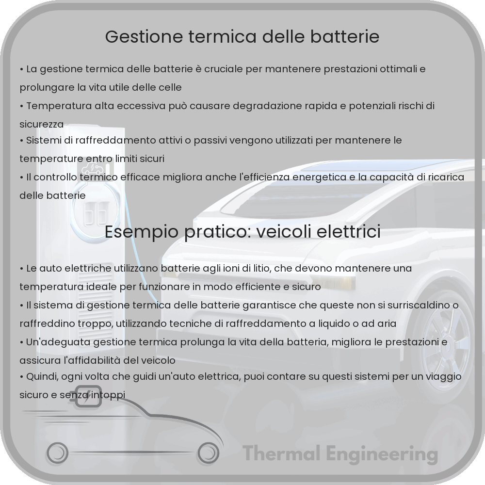 Gestione termica delle batterie