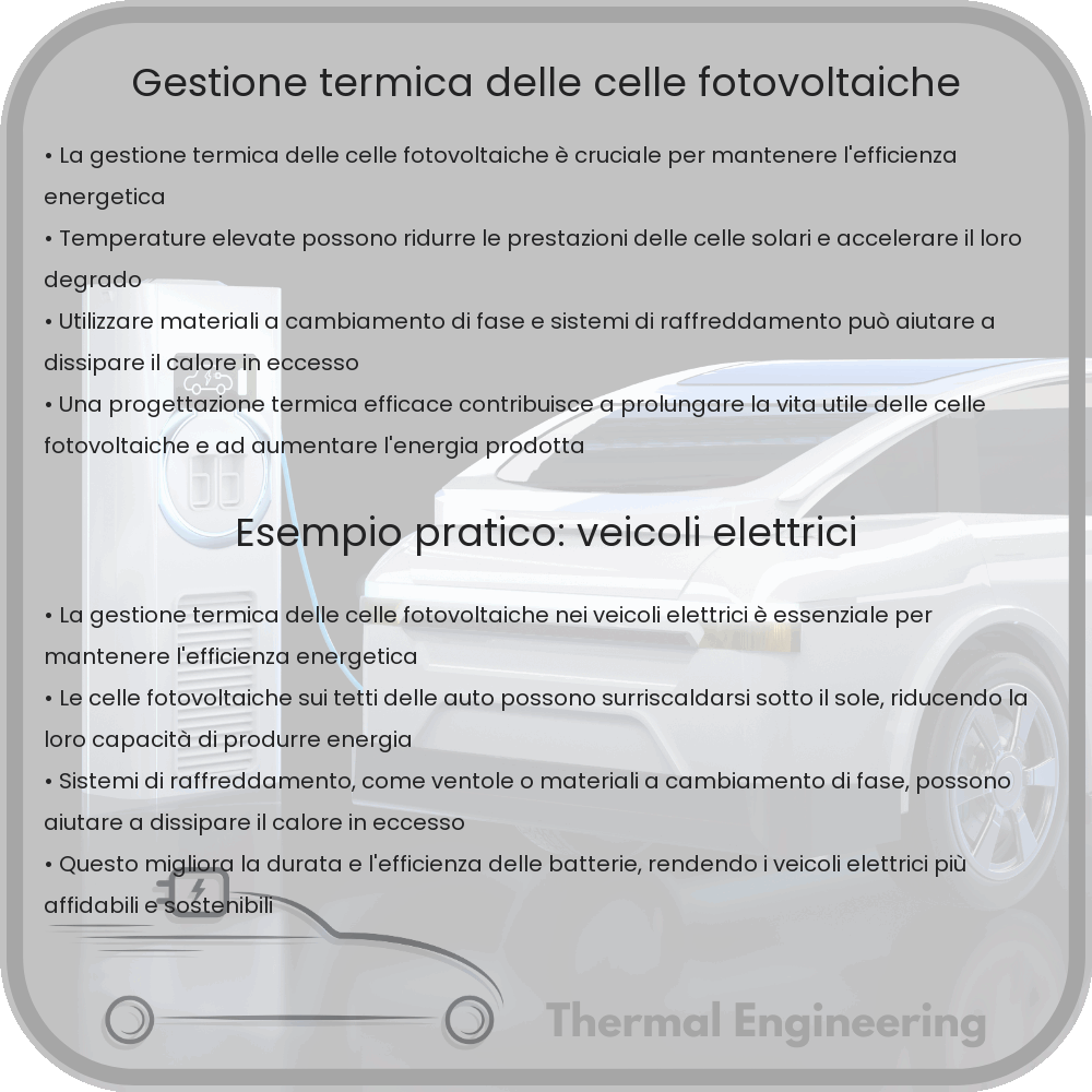 Gestione termica delle celle fotovoltaiche