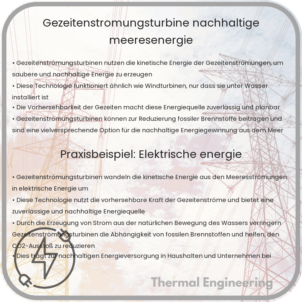 Gezeitenströmungsturbine | Nachhaltige Meeresenergie