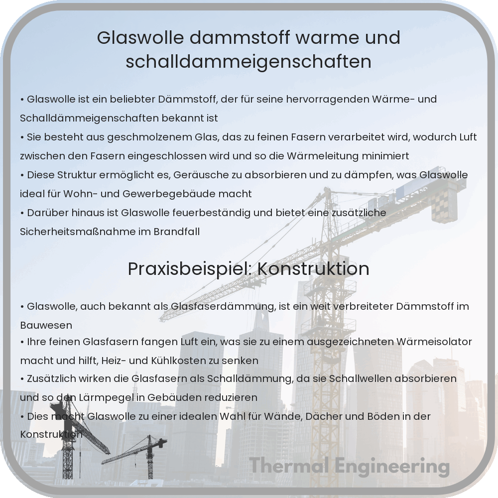 Glaswolle | Dämmstoff, Wärme- und Schalldämmeigenschaften