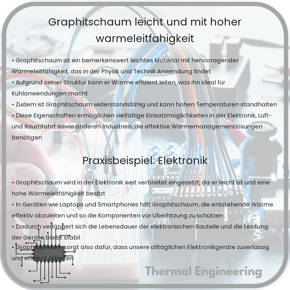 Graphitschaum: Leicht und mit Hoher Wärmeleitfähigkeit