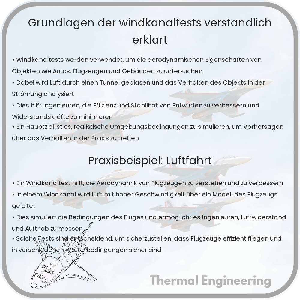 Grundlagen der Windkanaltests verständlich erklärt