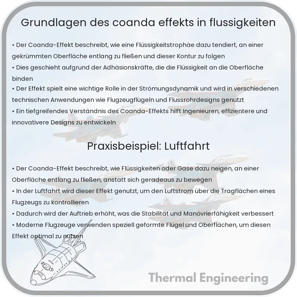 Grundlagen des Coanda-Effekts in Flüssigkeiten