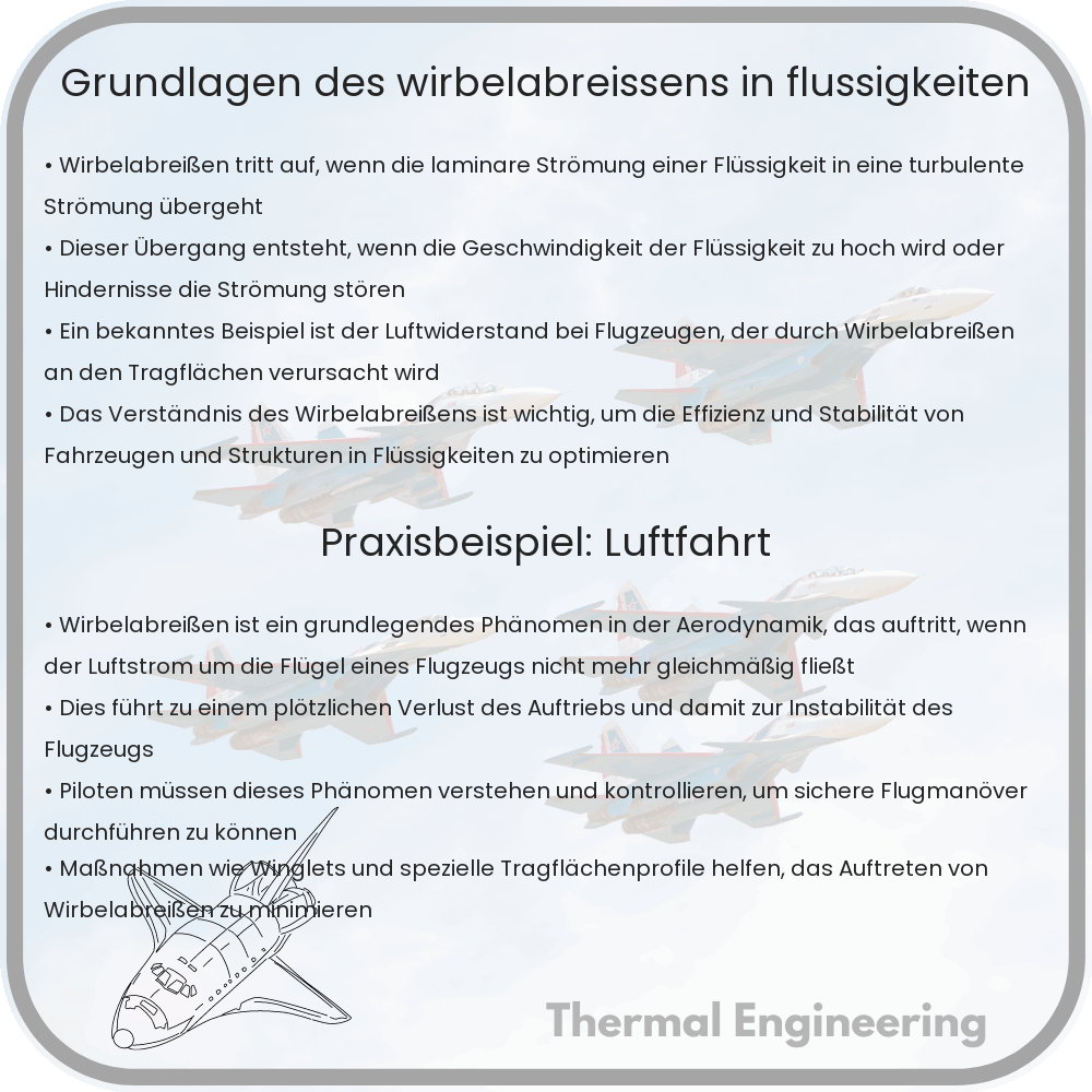 Grundlagen des Wirbelabreißens in Flüssigkeiten
