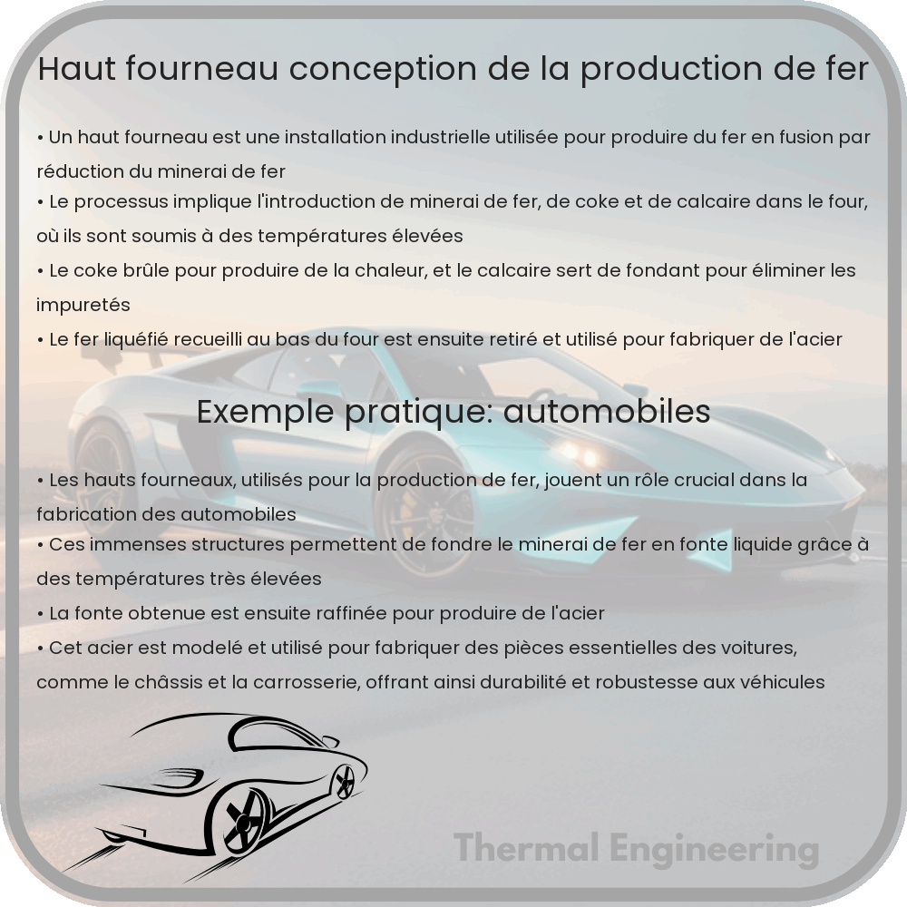 Haut Fourneau | Conception de la Production de Fer