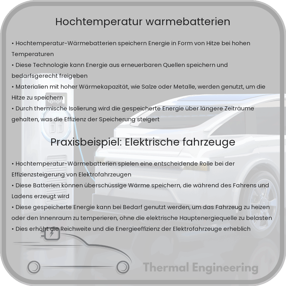 Hochtemperatur-Wärmebatterien
